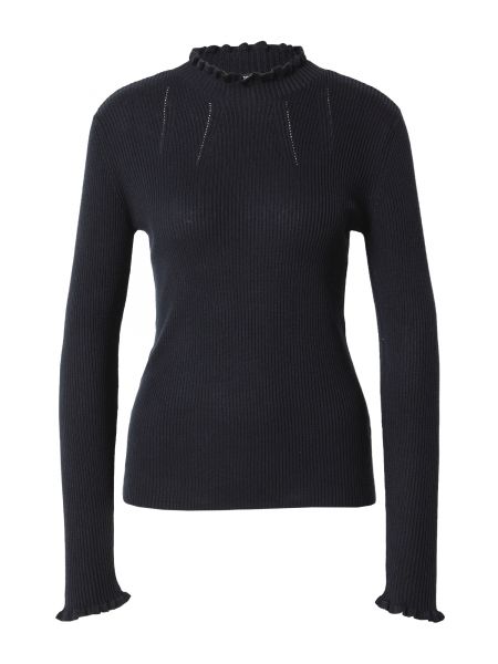 Pletený vlnený priliehavý sveter Esprit Collection - čierna