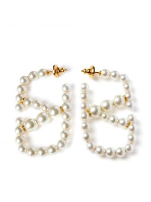 Náušnice s perlami Valentino Garavani biela