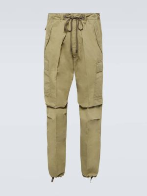 Medvilninės „cargo“ stiliaus kelnės Tom Ford žalia