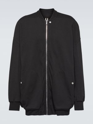 Bombažna obrabljena jakna Rick Owens črna