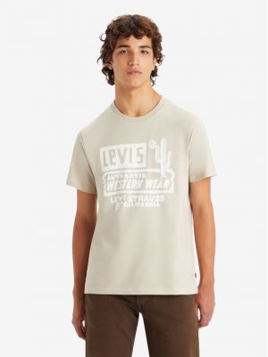 Priliehavé tričko Levi's béžová