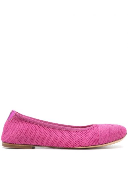 Chaussures de ville en tricot Casadei rose