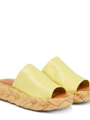 Kožené sandále Clergerie žltá