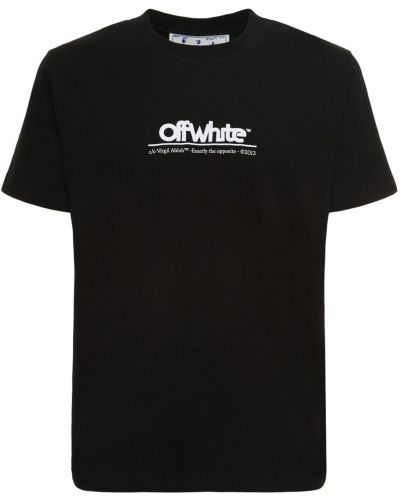 Chunky slim fit tričko s potiskem Off-white černé