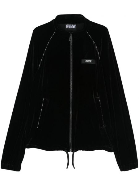 Denim jakna iz pliša Versace Jeans Couture črna
