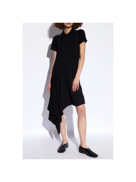 Vestido midi asimétrico Y-3 negro