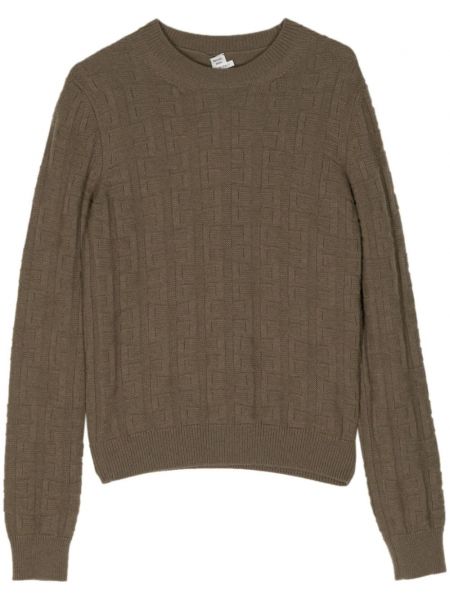 Вълнен пуловер Hermès Pre-owned кафяво