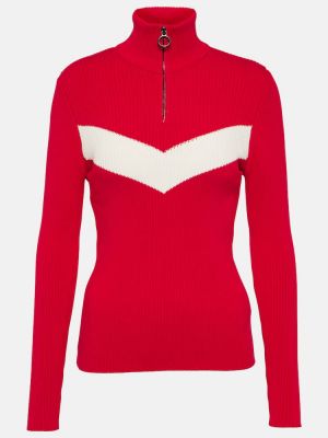Пуловер с цип Fusalp червено