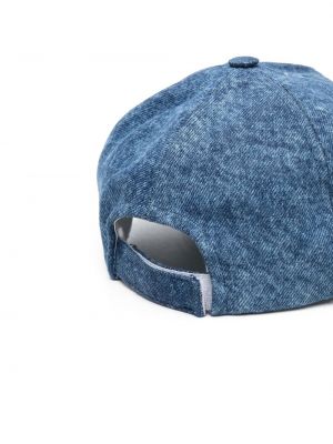 Haftowana czapka z daszkiem Isabel Marant niebieska