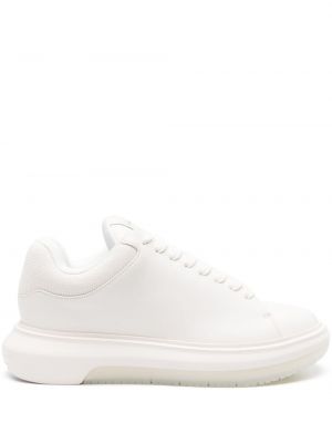 Δερμάτινα sneakers chunky Emporio Armani λευκό