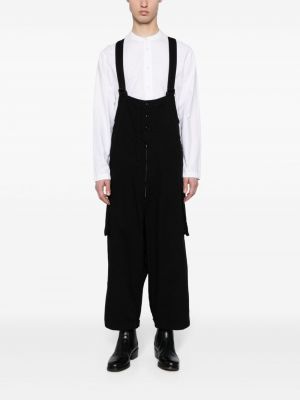 Bavlněné kalhoty bez rukávů Yohji Yamamoto černé