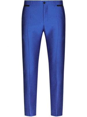 Pantaloni in tessuto jacquard Dolce & Gabbana blu