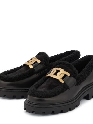 Loafers di pelle Tod's nero