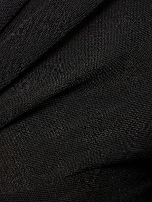 Viskózové midi šaty jersey Alexandre Vauthier černé
