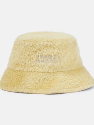 Haftowany kapelusz wełniany Isabel Marant beżowy