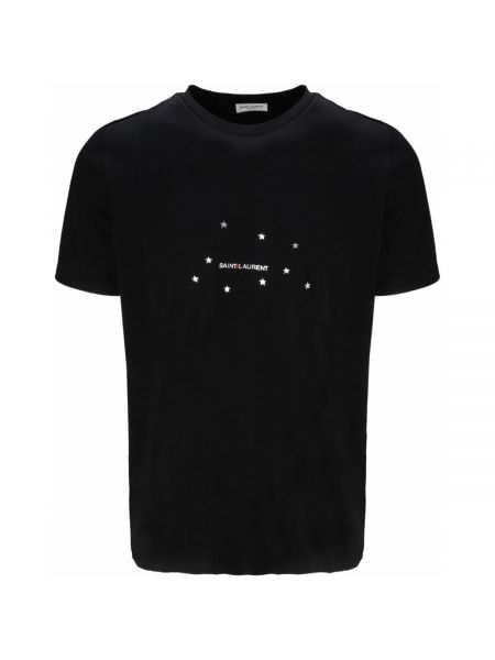 Tričko s krátkými rukávy Yves Saint Laurent černé