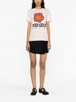 Kokvilnas t-krekls Kenzo rozā