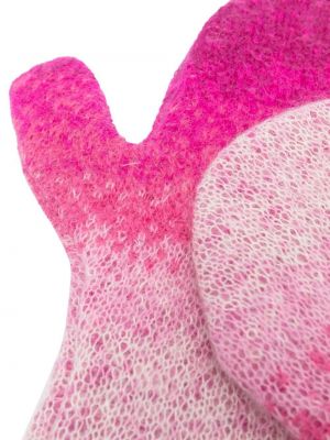Gants en tricot à motif dégradé Erl rose