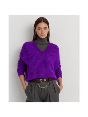 Jersey manga larga de tela jersey Lauren Ralph Lauren violeta