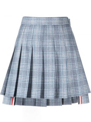 Πλισέ καρό φούστα mini με σχέδιο Thom Browne