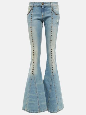 Bootcut džínsy s nízkym pásom Blumarine modrá