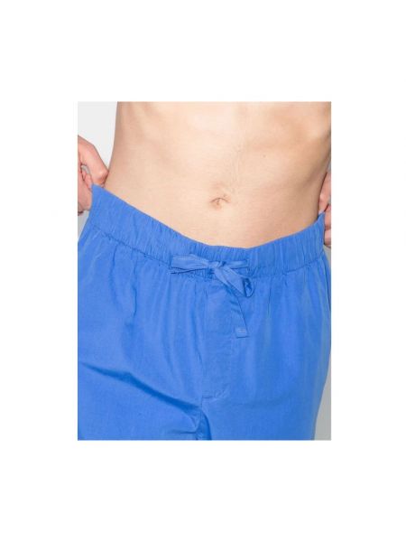 Pantalones de algodón Tekla azul