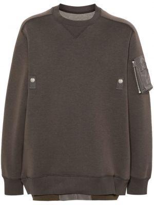 Jersey sweatshirt Sacai braun