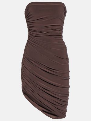 Платье из джерси из джерси Norma Kamali коричневый