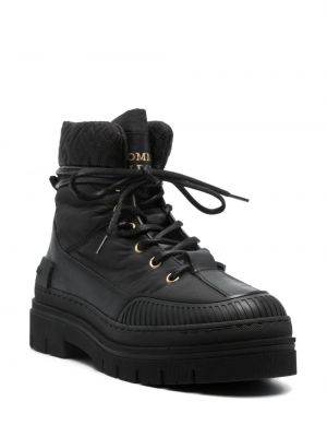 Prošívané kotníkové boty Tommy Hilfiger černé