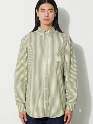 Pernata pamučna košulja s gumbima Drôle De Monsieur zelena
