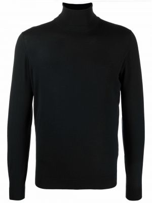 Пуловер от мерино вълна Dell'oglio черно