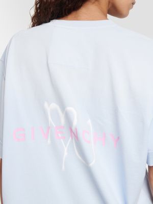 Памучна тениска от джърси Givenchy синьо