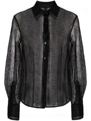 Tinklinė skaidri marškiniai Helmut Lang juoda