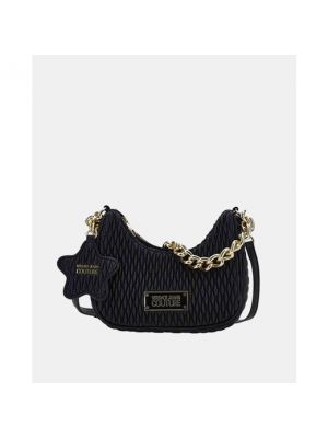 Bolsa de hombro con cremallera acolchada Versace Jeans Couture negro