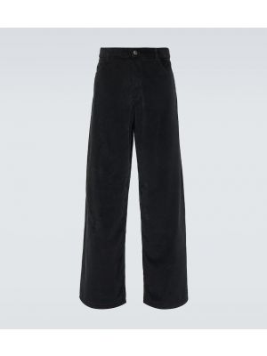 Relaxed памучни панталон от рипсено кадифе The Row черно