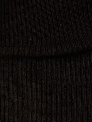 Robe en tricot Bershka noir