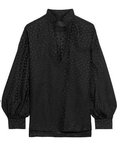 Шелковая блузка Nili Lotan, черный