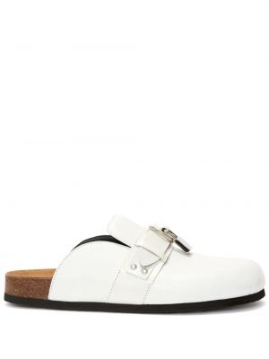 Papuci tip mules din piele Jw Anderson alb