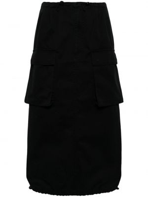 Pamučna midi suknja Mm6 Maison Margiela crna