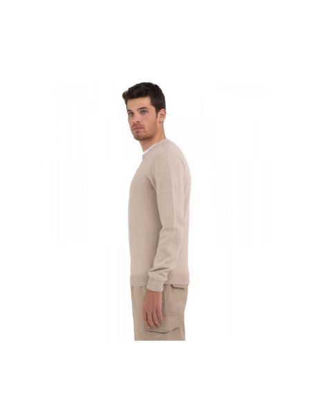 Jersey de algodón a rayas de tela jersey Replay beige