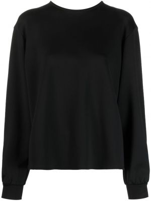 Bavlnené tričko s mašľou s dlhými rukávmi Viktor & Rolf čierna