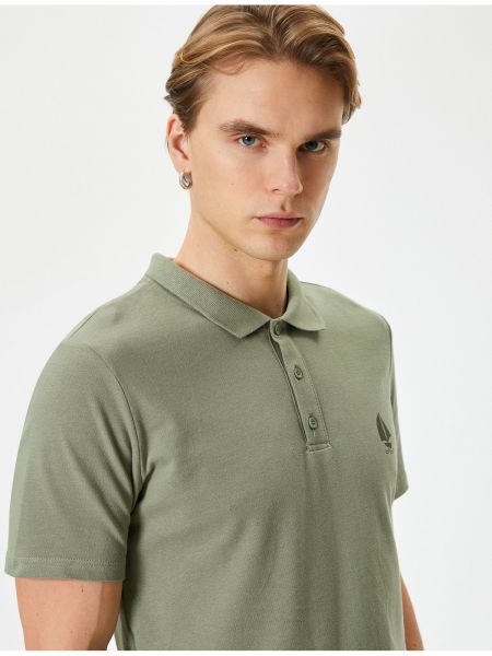 Polo majica s gumbima s printom kratki rukavi Koton