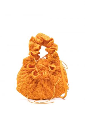 Τσάντα shopper με βολάν Cecilie Bahnsen πορτοκαλί