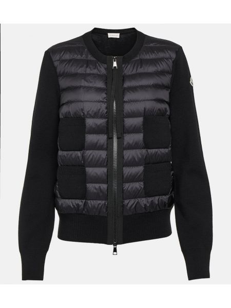 Yün aşağı ceket Moncler siyah