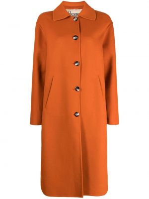 Vlněný kabát Herno oranžový