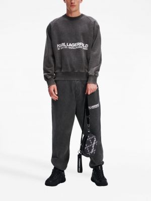 Sweatshirt mit rundhalsausschnitt aus baumwoll Karl Lagerfeld grau