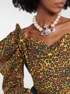 Leopardí top s potiskem Vivienne Westwood