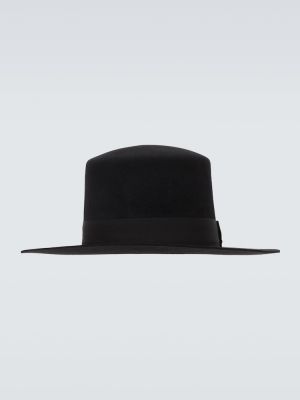 Plstěná čiapka Saint Laurent čierna