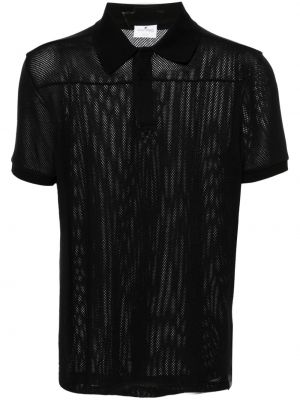 Polo majica z mrežo Courreges črna