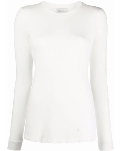 Jersey de tela jersey de cuello redondo Forte Forte blanco